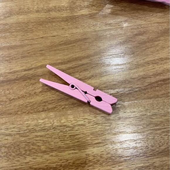 Bag of Pink 2 inch Clothes Pins Decor used for Baby Shower - Picture 2 of 2